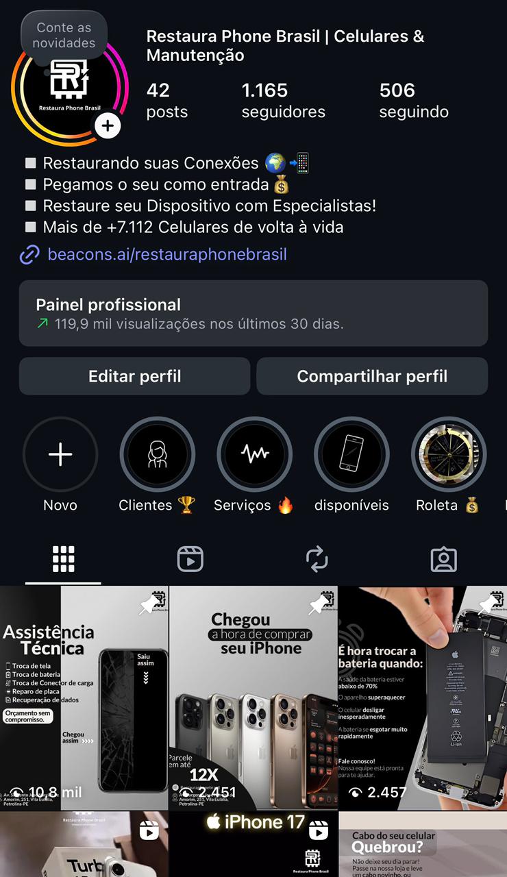 Instagram Restaura Phone Brasil